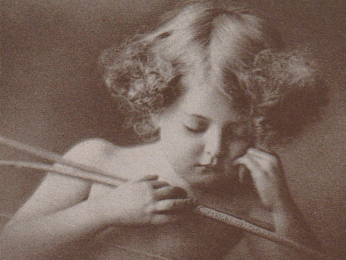 Sleeping Cupid M B Parkinson 1897 Antique Card Close Up 2