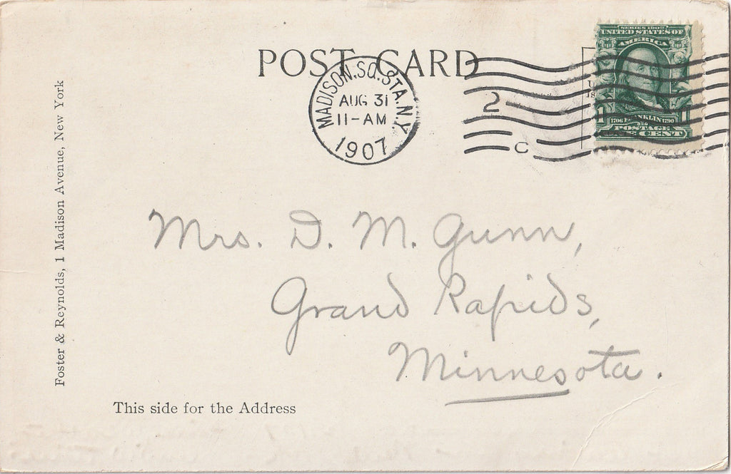 Smithsonian Institution Washington D.C. Postcard Back