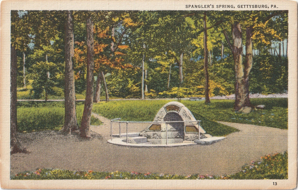 Spangler's Spring Gettysburg PA Postcard
