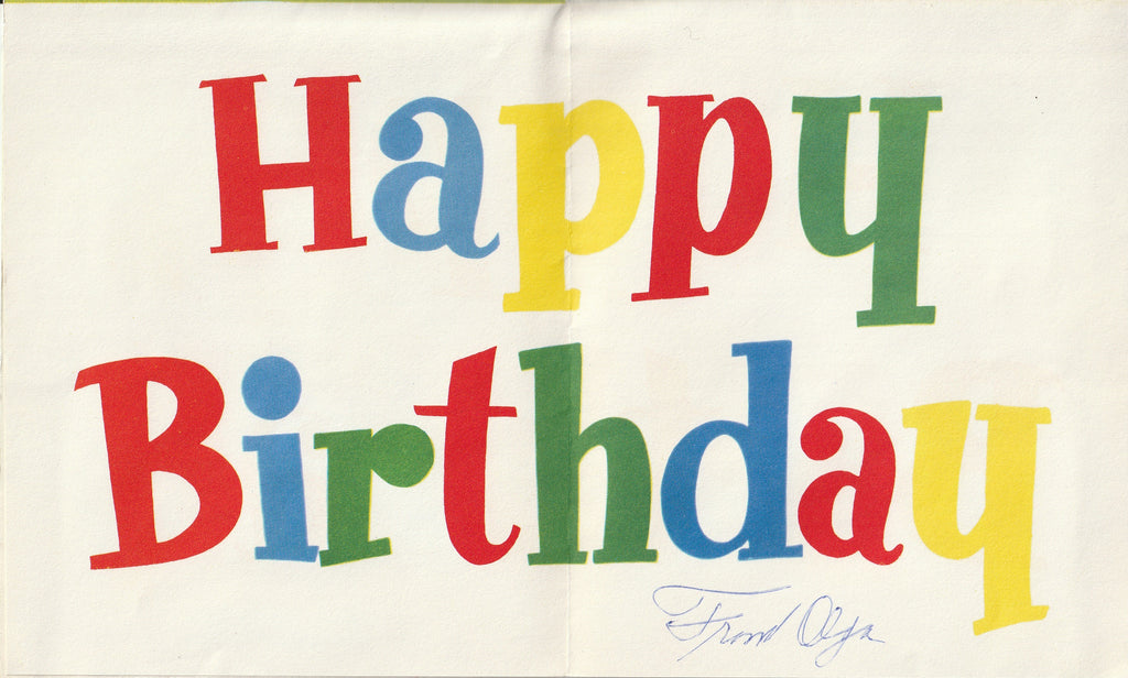 Speaking of Birthday Wishes is this Clear Enough - Art Guild of WIlliamsburg - Card, c. 1950s Inside