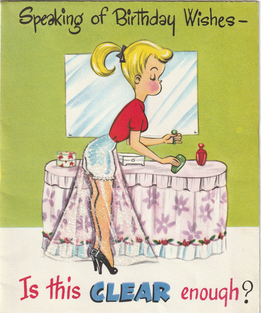 Speaking of Birthday Wishes is this Clear Enough - Art Guild of WIlliamsburg - Card, c. 1950s