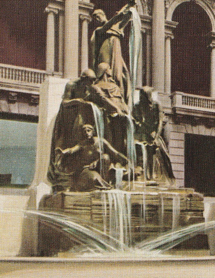 Spirit of the Great Lakes Fountain Chicago Postcard Close Up 2