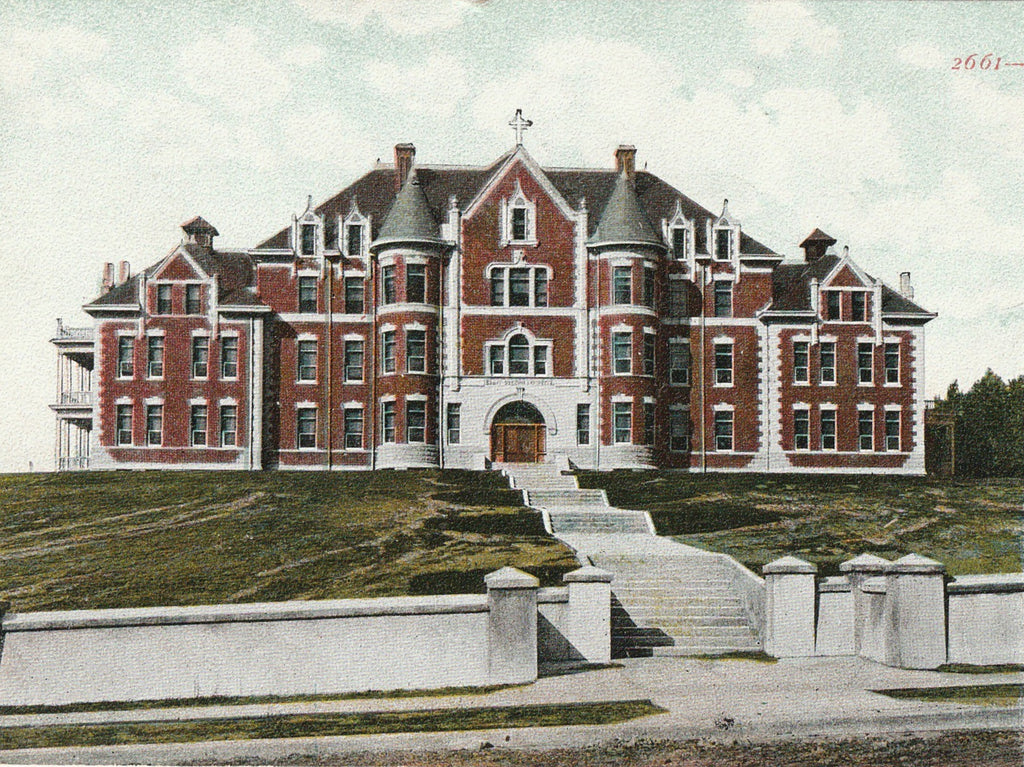 St. Joseph's Hospital South Bend IN Antique Postcard Close Up
