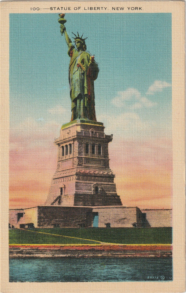 Statue of Liberty - Bedloe's Island - New York Harbor, NYC - SET of 2 - Postcards, c. 1930s