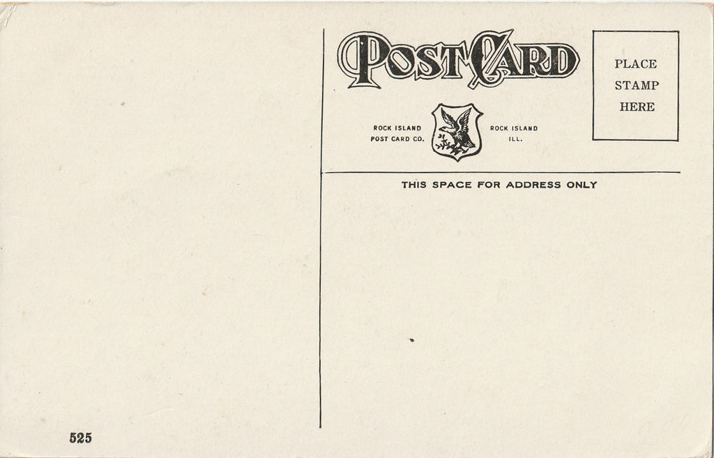 Sundial Rock Island Arsenal Illinois Postcard Back