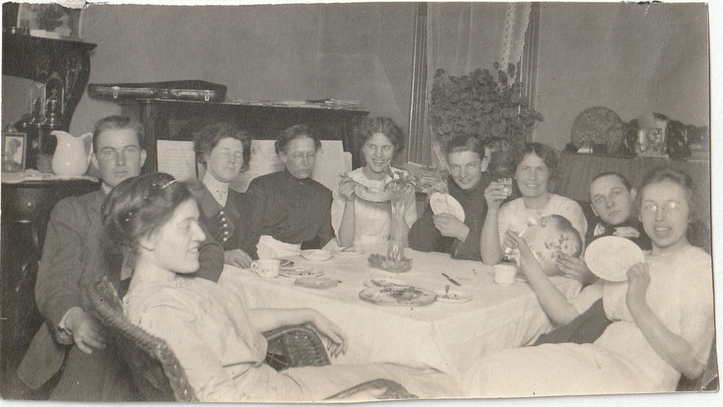 Tea and Cake - Edwardian Party - SET of 2 - Snapshots, c. 1900s
