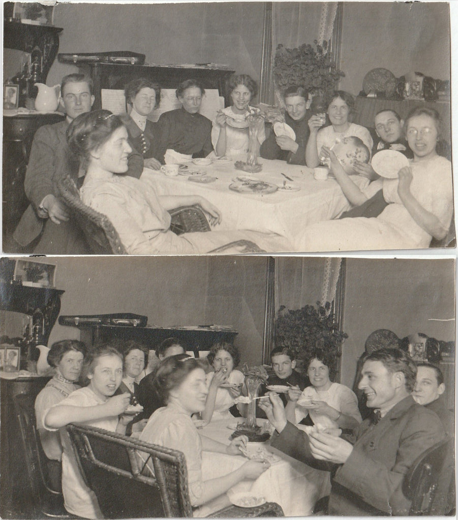 Tea and Cake - Edwardian Party - SET of 2 - Snapshots, c. 1900s