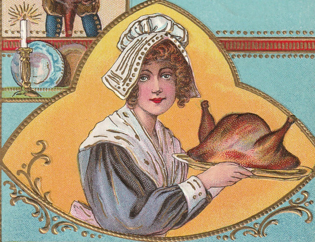 Antique Thanks-Giving Postcard Close Up 2