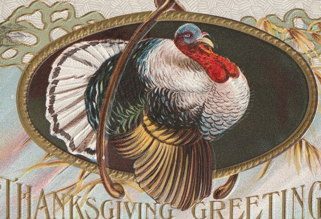 Thanksgiving Wish-Bone Postcard Close Up