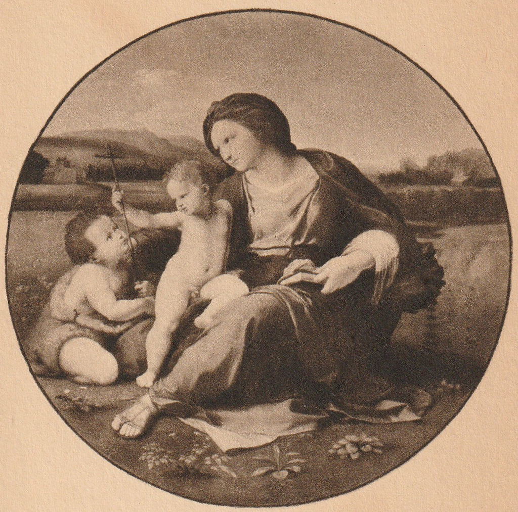 The Alba Madonna by Raphael - Mellon Collection - National Gallery of Art - Postcard, c. 1900s Close Up