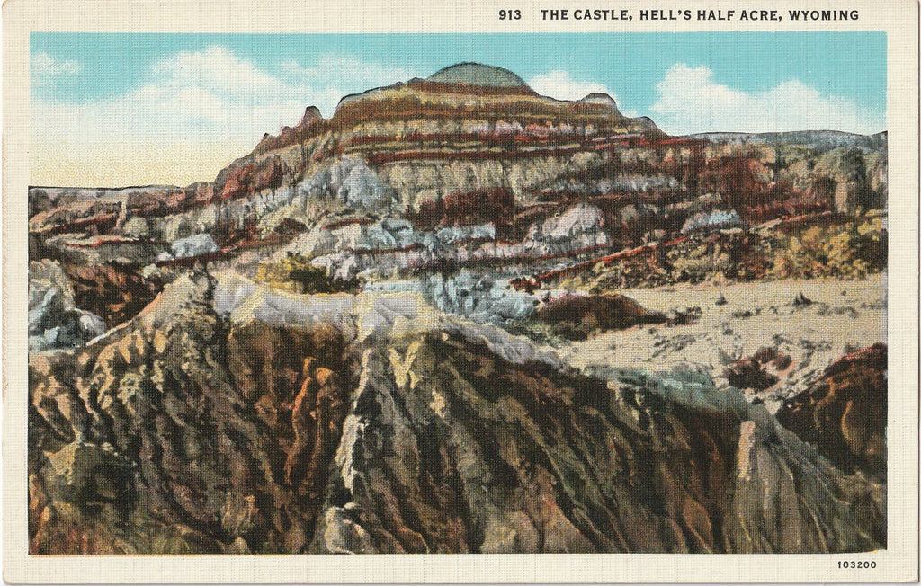 The Castle Hell's Half Acre Wyoming Postcard