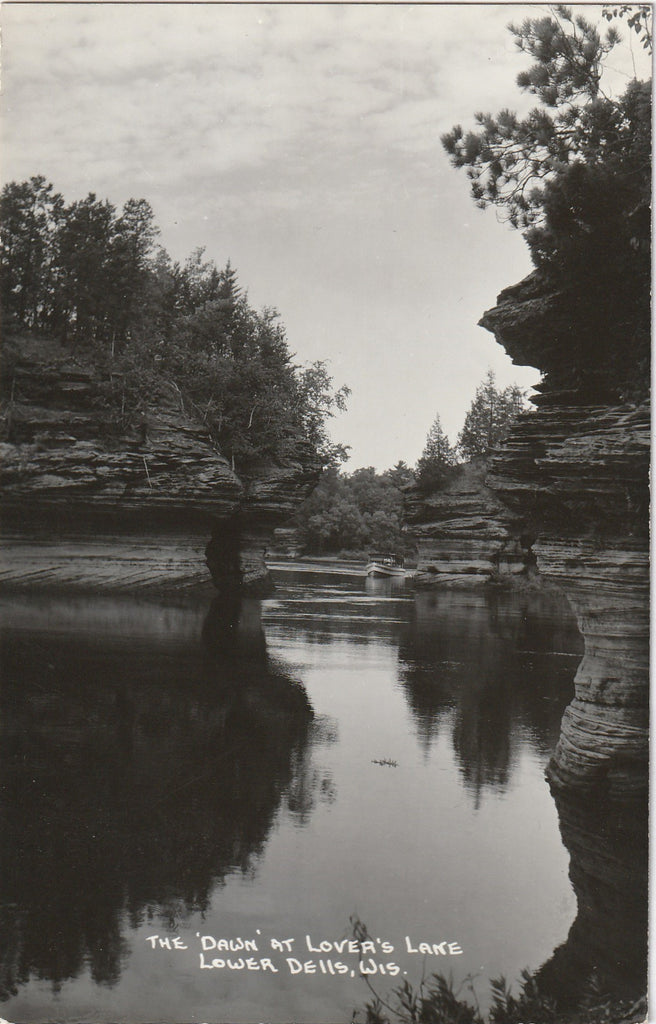 The "Dawn" at Lover's Lane Lower Wisconsin Dells RPPC