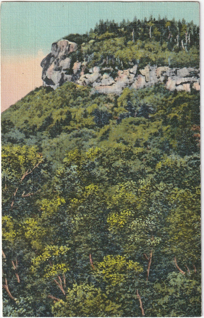 The Famous Indian Head - Franconia Notch, New Hampshire - Postcard, c. 1940s