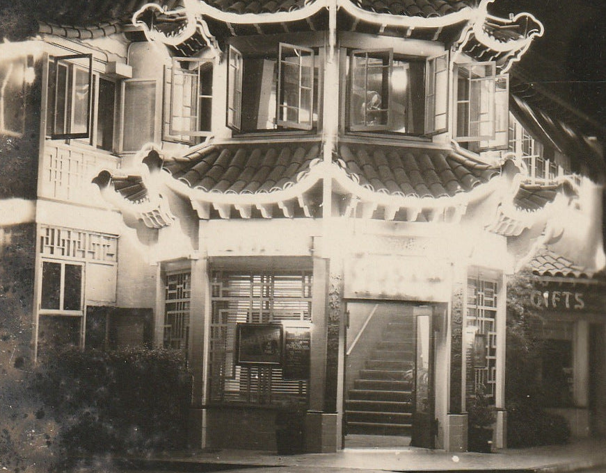 The Golden Pagoda New Chinatown Los Angeles CA RPPC Close Up