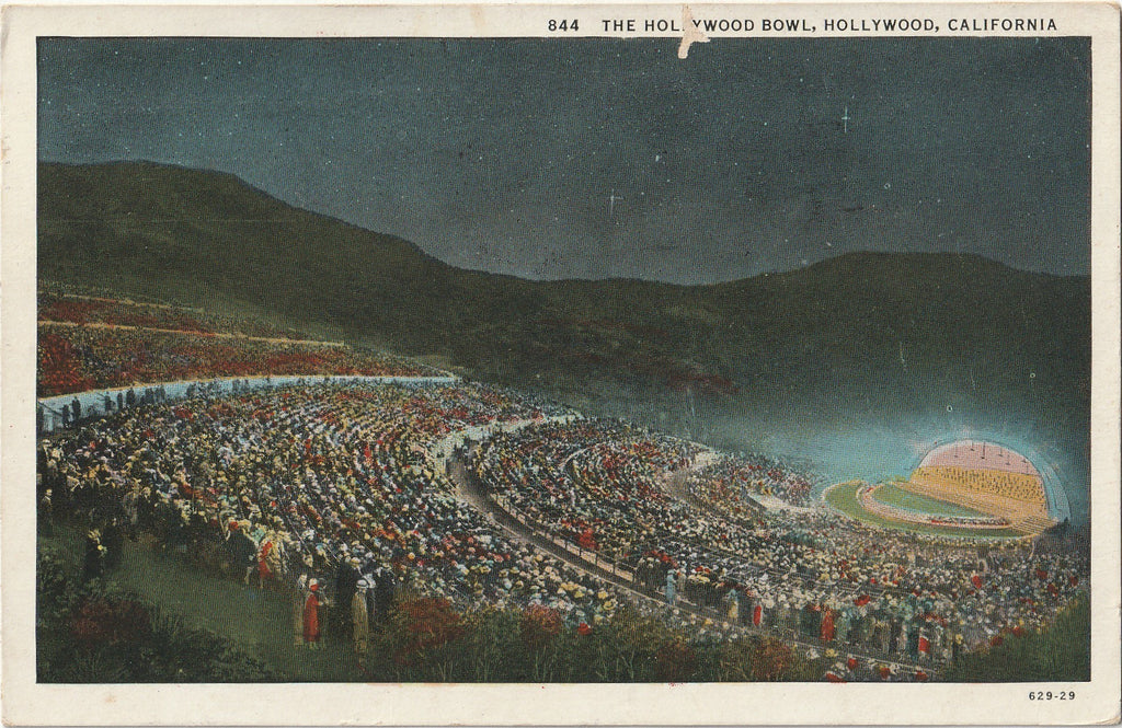 The Hollywood Bowl - Hollywood, California - Postcard, c. 1930s