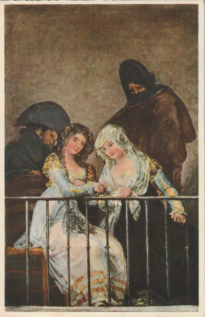 The Majas on the Balcony Francisco Goya Postcard