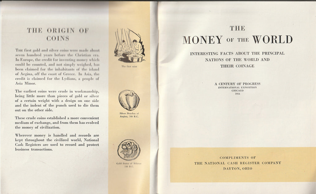 The Money of the World - The National Cash Register Company - A Century of Progress - Booklet, c. 1934 - Inside Front Cover