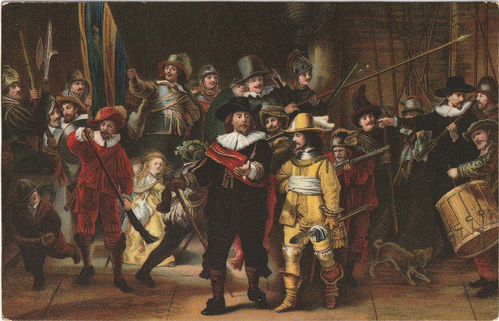The Night Watch Rembrandt Van Rijn Antique Postcard