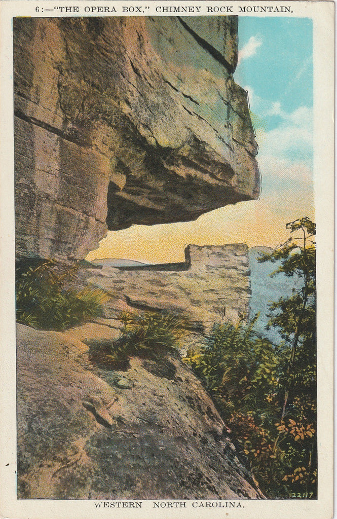 The Opera Box Chimney Rock Mountain North Carolina Postcard
