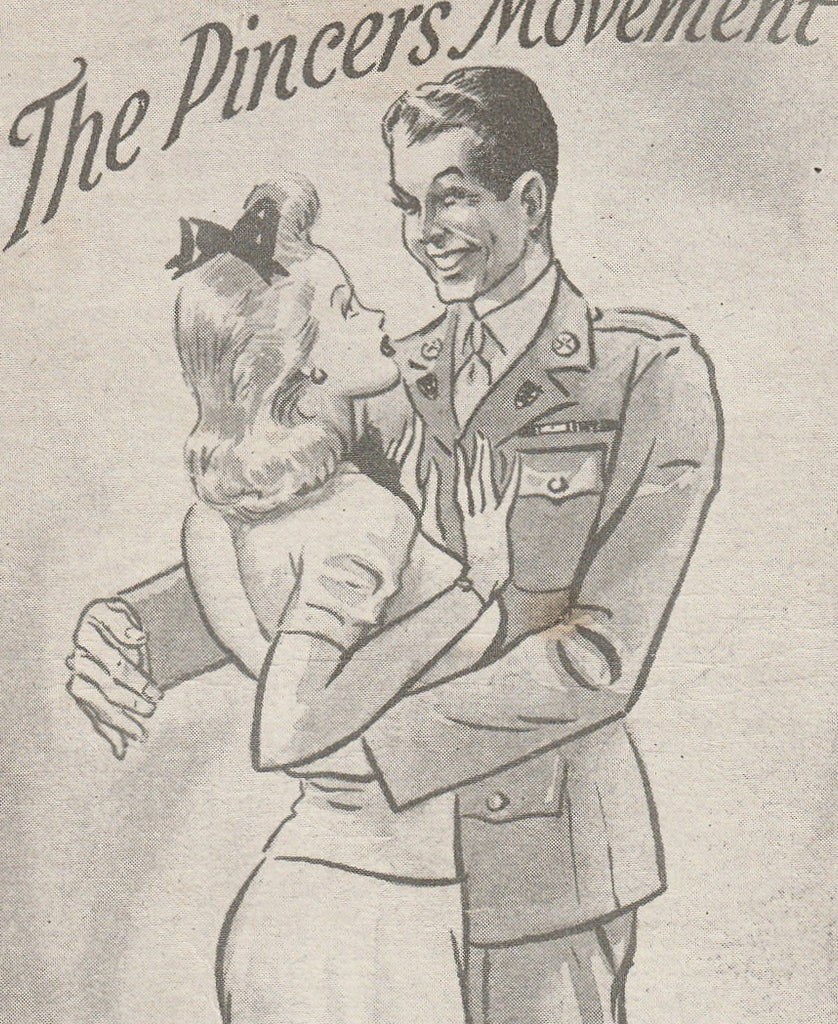 The Pincers Movement - Arcade Card - Postcard, c. 1943 Close UP