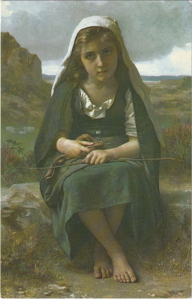 The Shepherdess William Adolphe Bouguereau Postcard