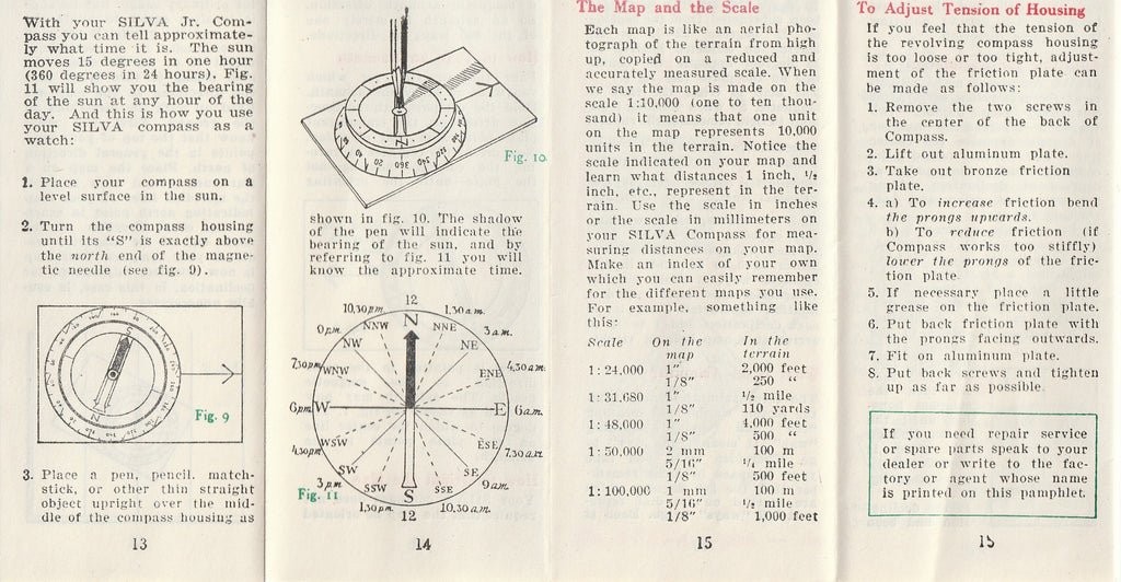 The Sylva System - Practice Compass and Instruction Pamphlet c. 1960s