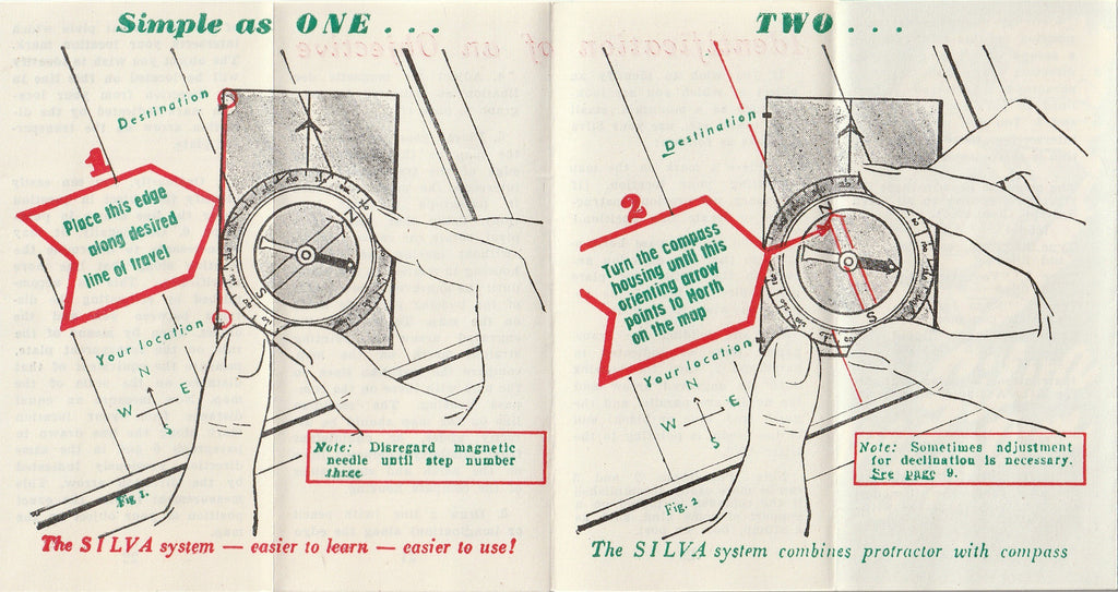 The Sylva System - Practice Compass and Instruction Pamphlet c. 1960s