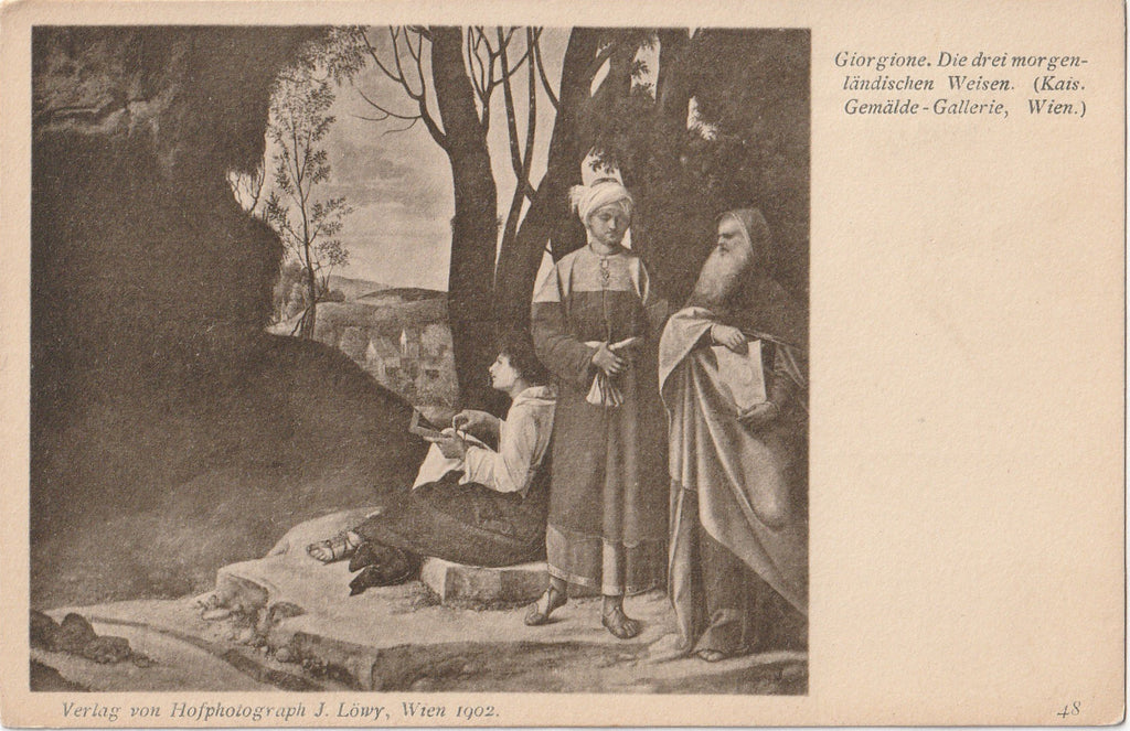 The Three Philosophers Giorgione Postcard