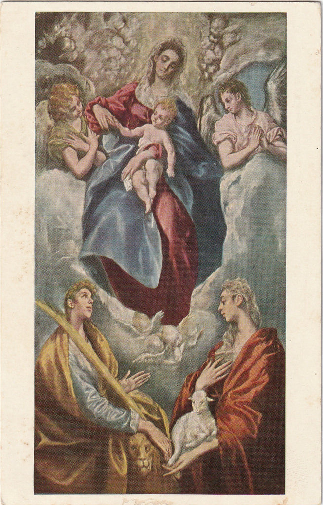 The Virgin with Saint Ines and Saint Tecla El Greco Postcard