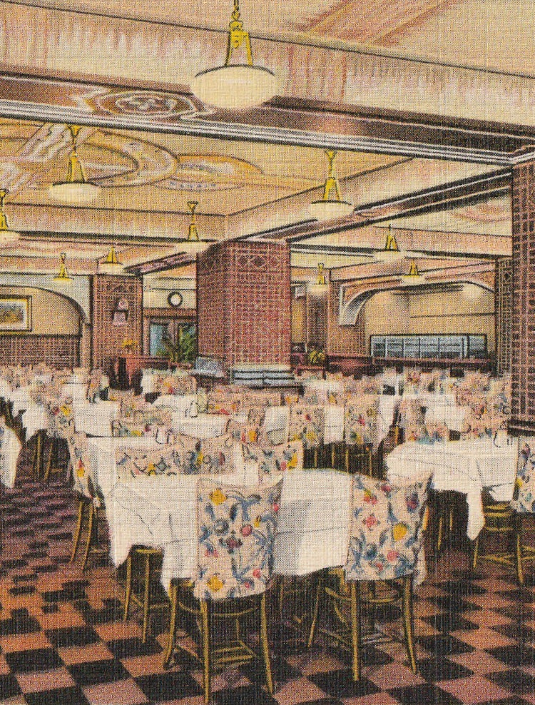 The Cafeteria YMCA Hotel Chicago Postcard Close Up 3