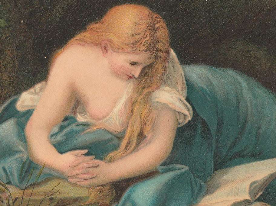 The Penitent Mary Magdalene - Pompeo Batoni Postcard Close Up 2