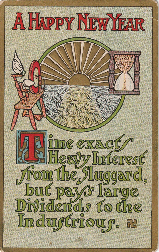 Time Exacts Heavy Toll Postcard