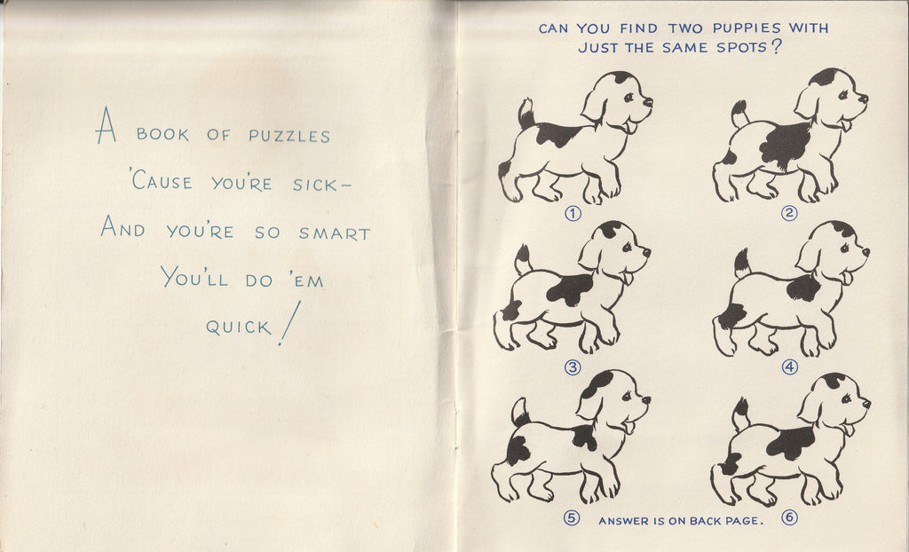 To Help You Get Better - Here's a FUN BOOK for you - Rust Craft - Card, c. 1950s Inside