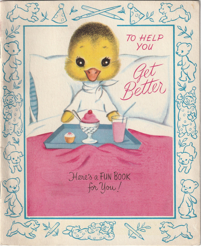 To Help You Get Better - Here's a FUN BOOK for you - Rust Craft - Card, c. 1950s