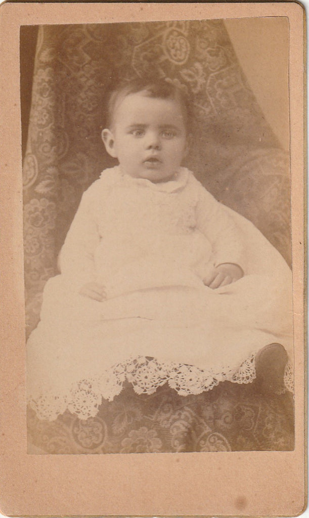 To Mrs. Mollie Ratts - April 2nd, 1870 - Spring, MO - Victorian Baby - CDV Photo