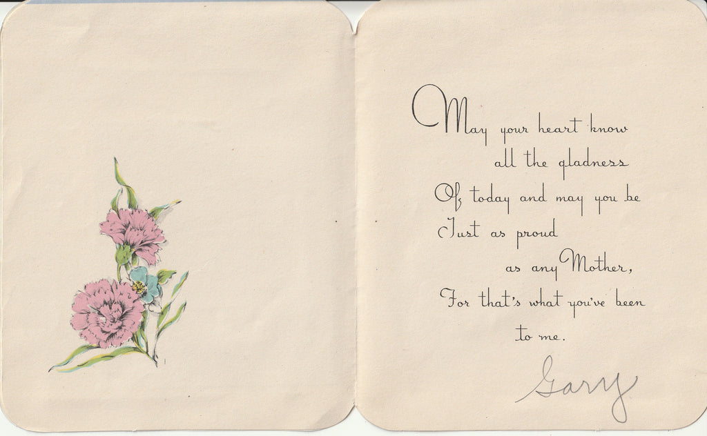 To My Other Mother on Mother's Day - Card, c. 1950s Inside