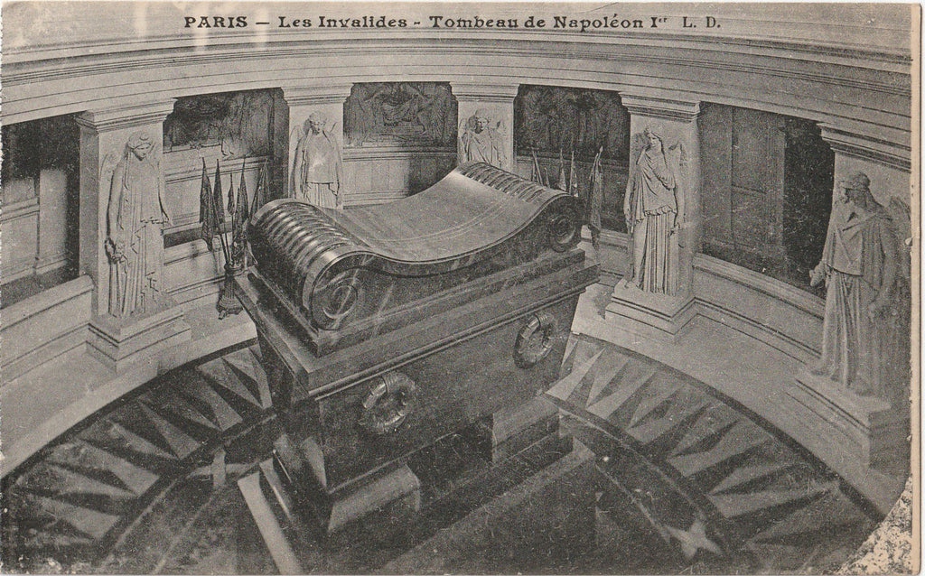 Tomb of Napoleon Les Ivalides Museum Paris, France Antique Postcard