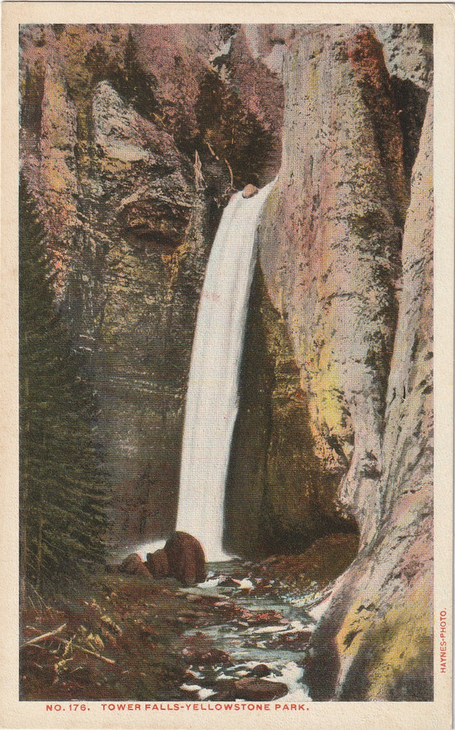 Tower Falls, Yellowstone National Park, Wyoming - Postcard, c. 1900s