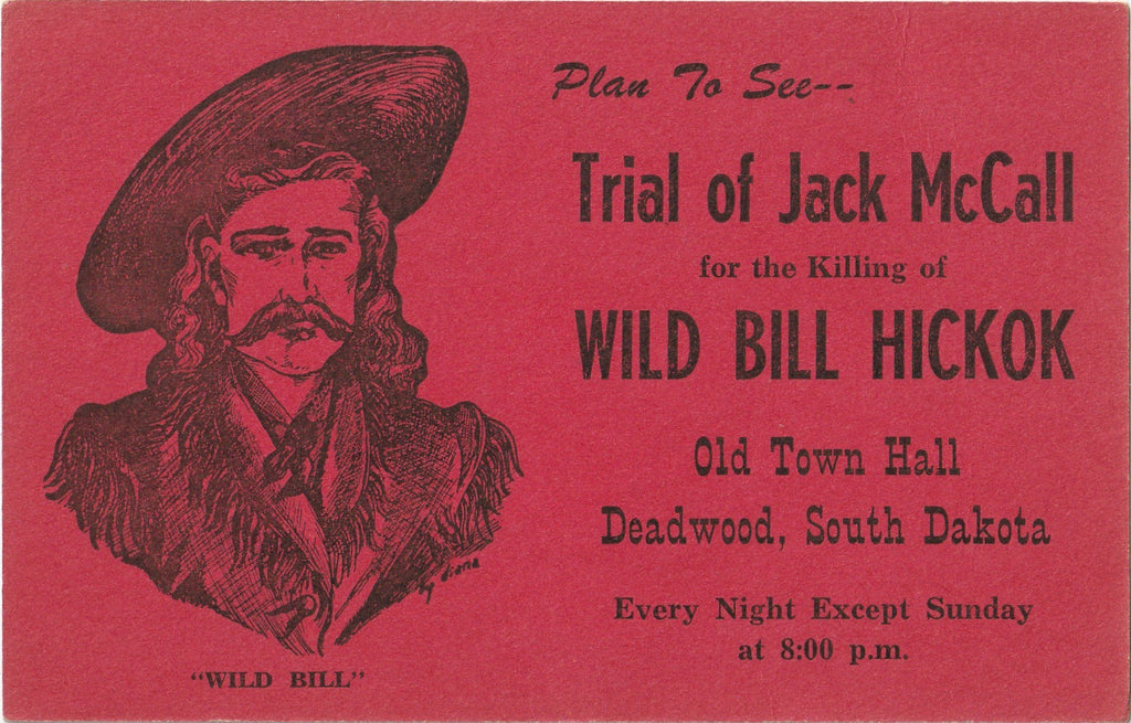 Trial of Jack McCall Deadwood South Dakota Postcard