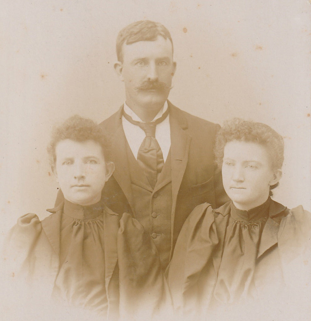 Trio from Marengo Iowa Cabinet Photo Close Up