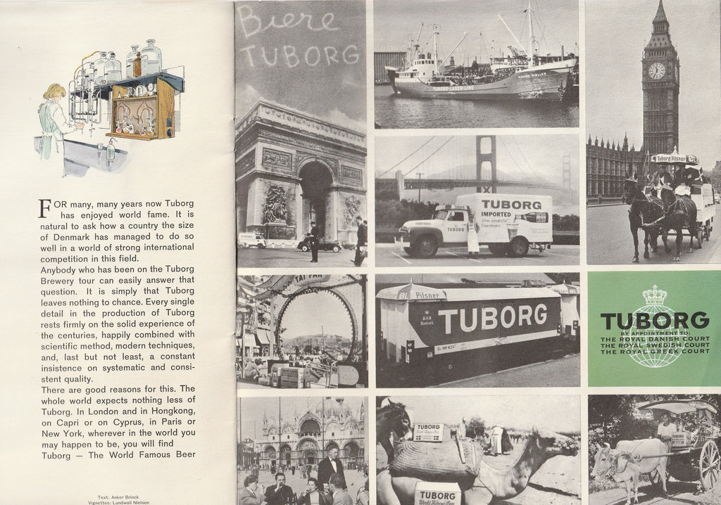 Tuborg Breweries - Lager Beer - Copenhagen, Denmark - Booklet, c. 1950s