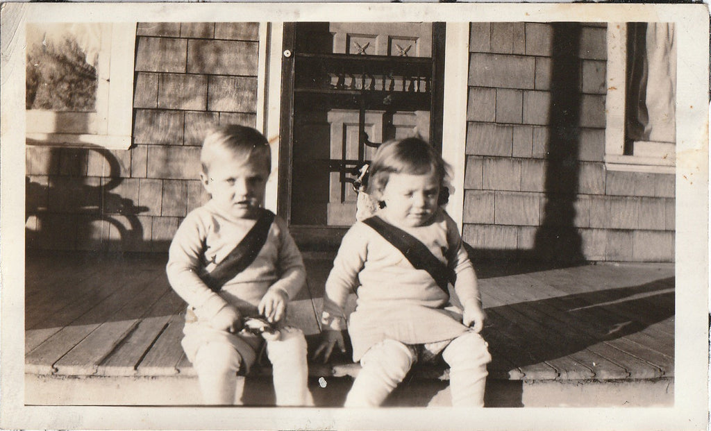 Twin Brothers Vintage Snapshot 1920s 1
