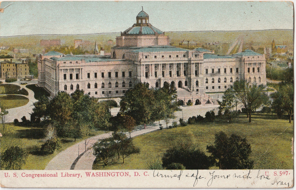 U. S. Congressional Library Postcard