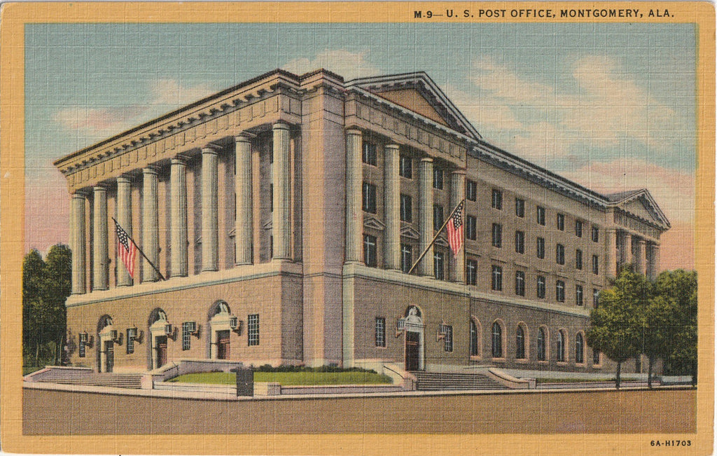 U.S. Post Office Montgomery Alabama Postcard