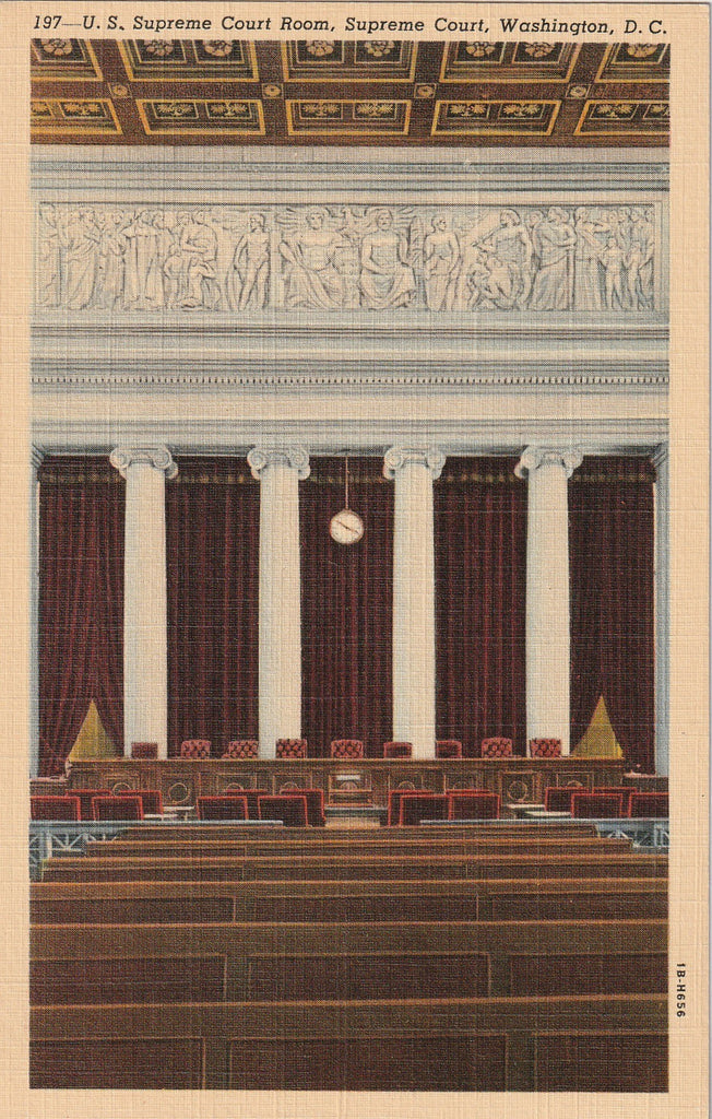 United States Supreme Court Building Interior Vintage Postcard 