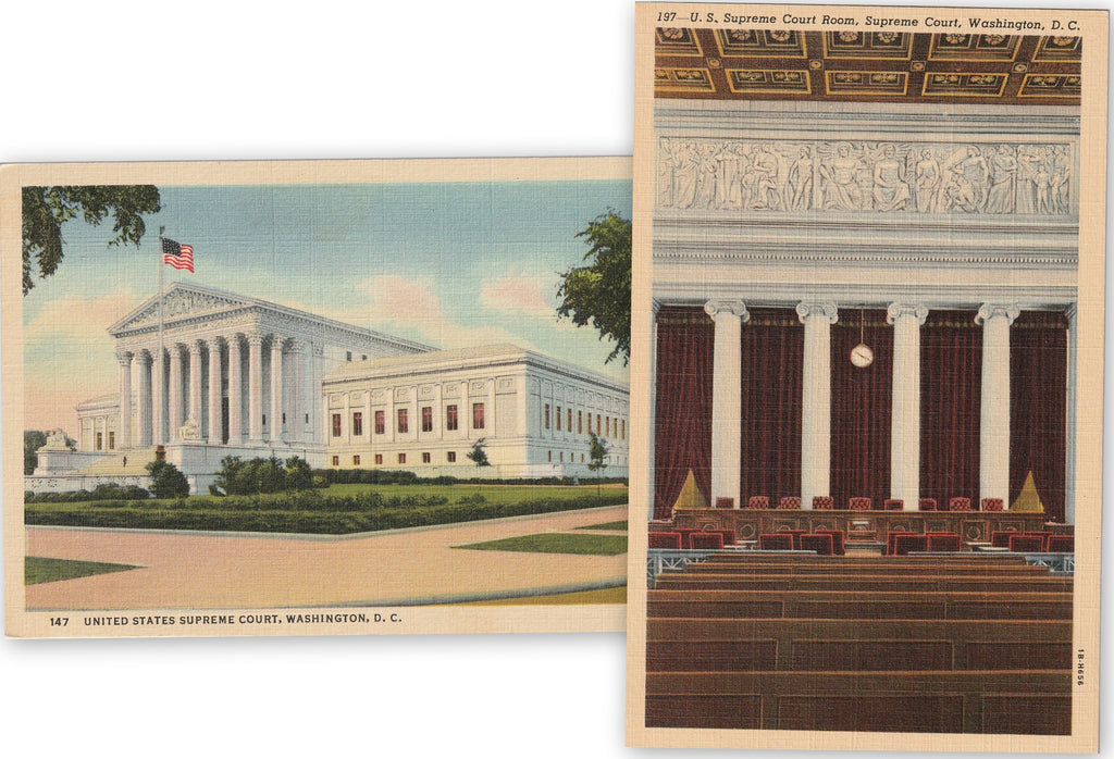 United States Supreme Court Building Vintage Postcard Set
