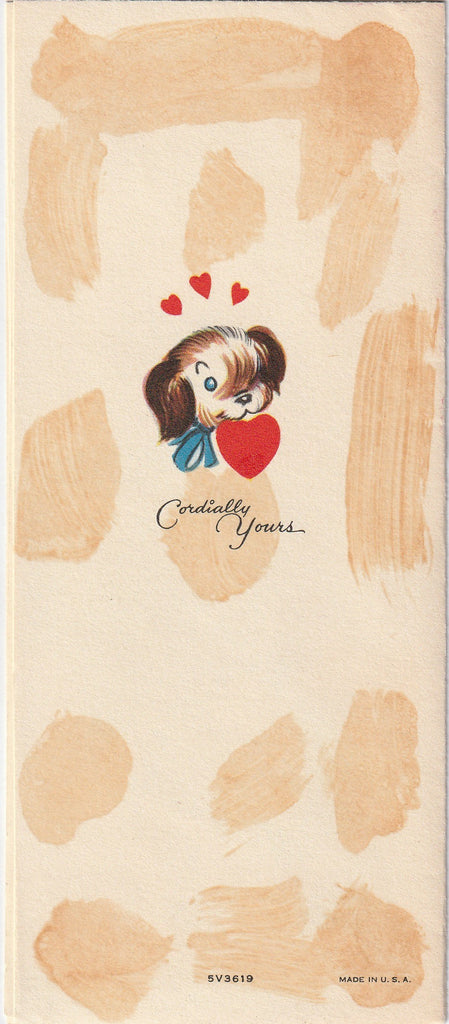 Valentine You Get in My Hair Sheepdog Card Back