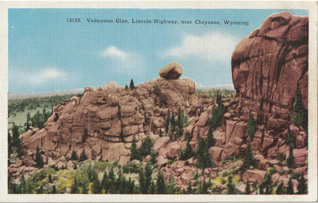 Vedauwoo Glen - Lincoln Highway - Cheyenne, Wyoming - Postcard, c. 1910s