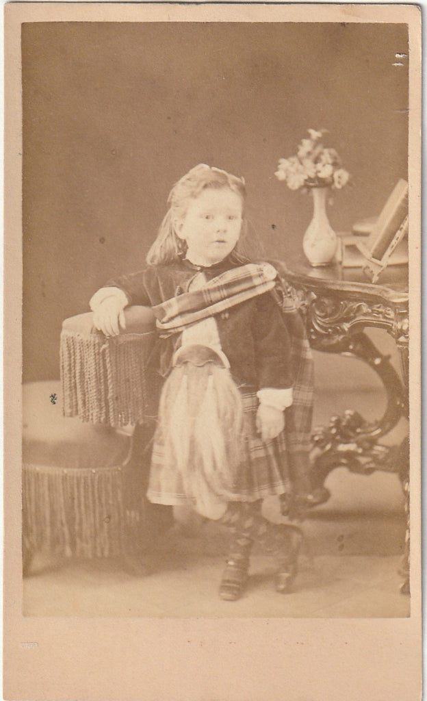 Victorian Laddie - Scottish Boy in Kilt - J. G. Parks - Montreal, Canada - CDV Photo, c. 1800s
