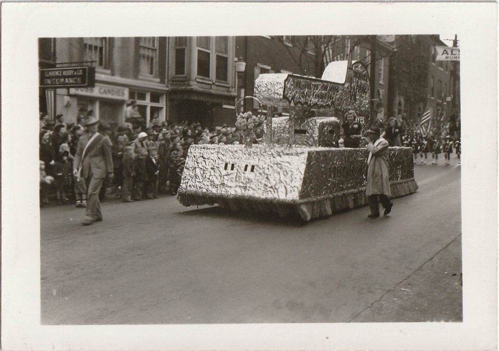 One World, One Peace - WWII Holiday Parade Floats - SET of 4 - Snapshots, c. 1940s